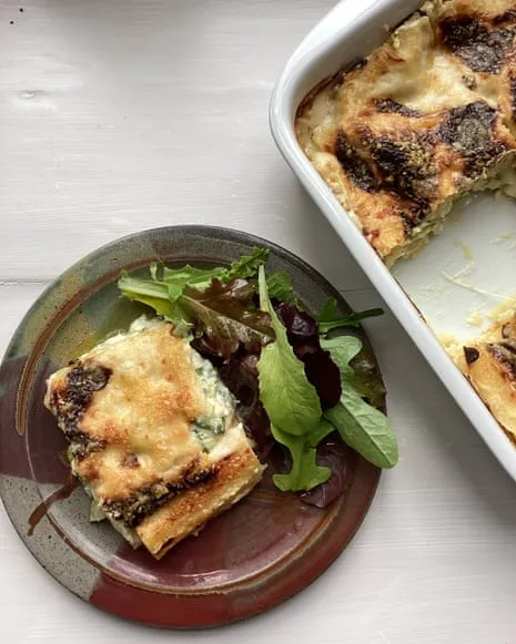 An Inspired Recipe for Lasagna with Zucchini and A Trio of Cheeses